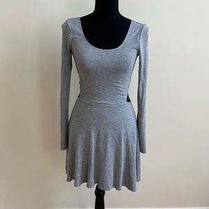 GARAGE Grey Skater Dress w/ Cut Outs